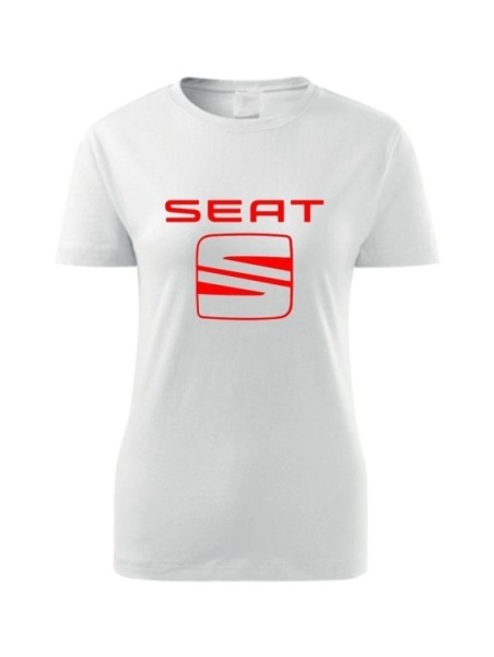 T-SHIRT damski logo SEAT