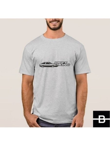 T-shirt męski DRIFT KING szary