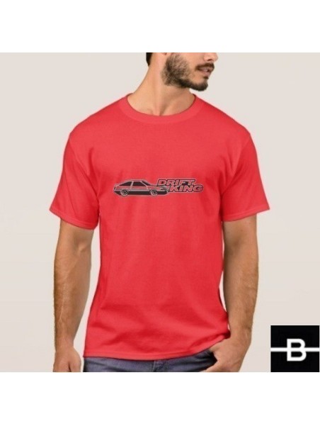 T-shirt męski DRIFT KING czerwony
