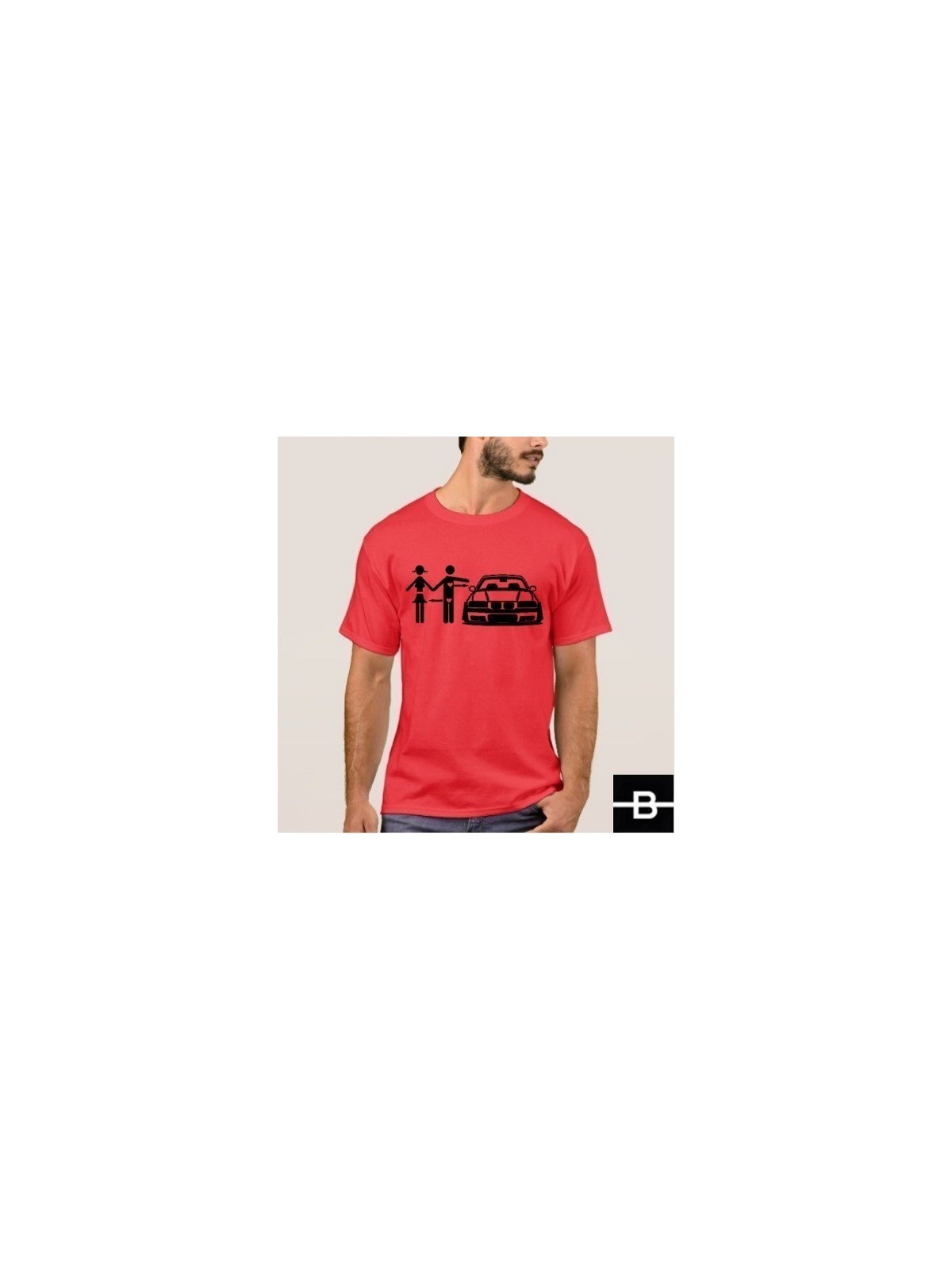 T-shirt męski wzór 1 czerwony